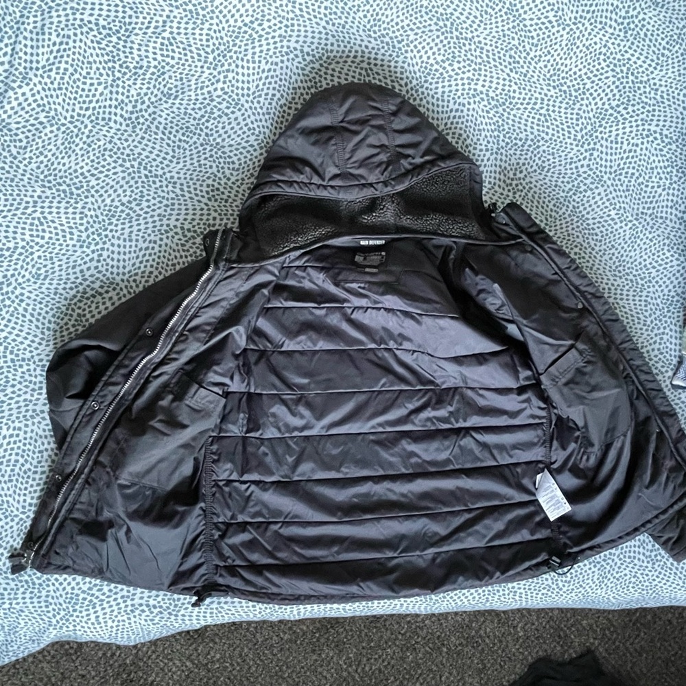 Carhartt Black Hooded Utility Rain Defender Full Zip Winter Snow Jacket Large - Picture 8 of 13